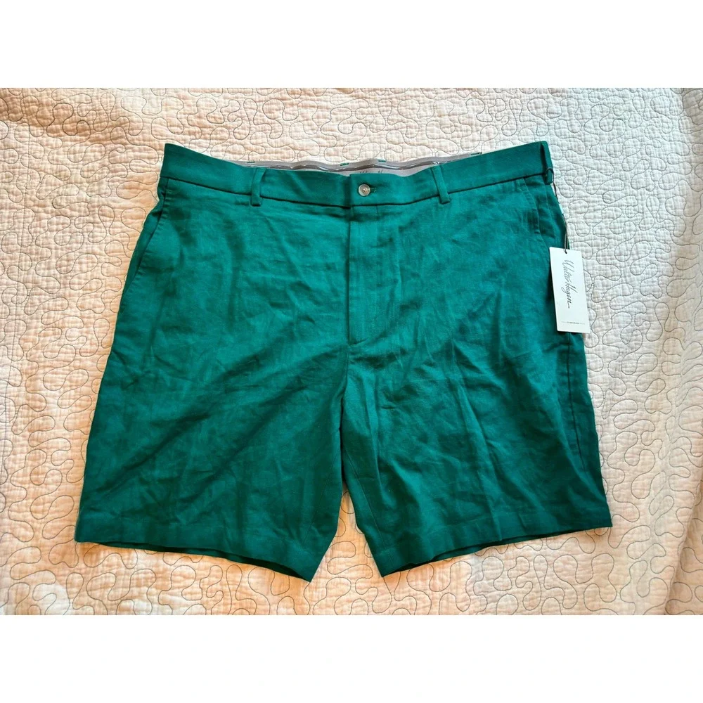 Walter Hagen‎ Mens Clubhouse Linen Shorts Green Size 40 9